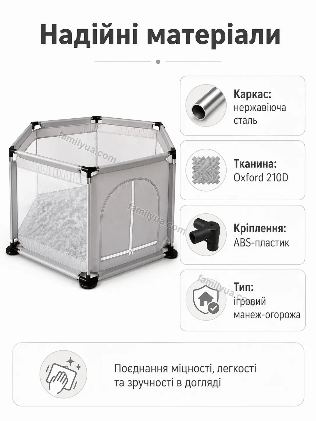 ✨ Дитячий манеж Svitlo Home Bright - деталі