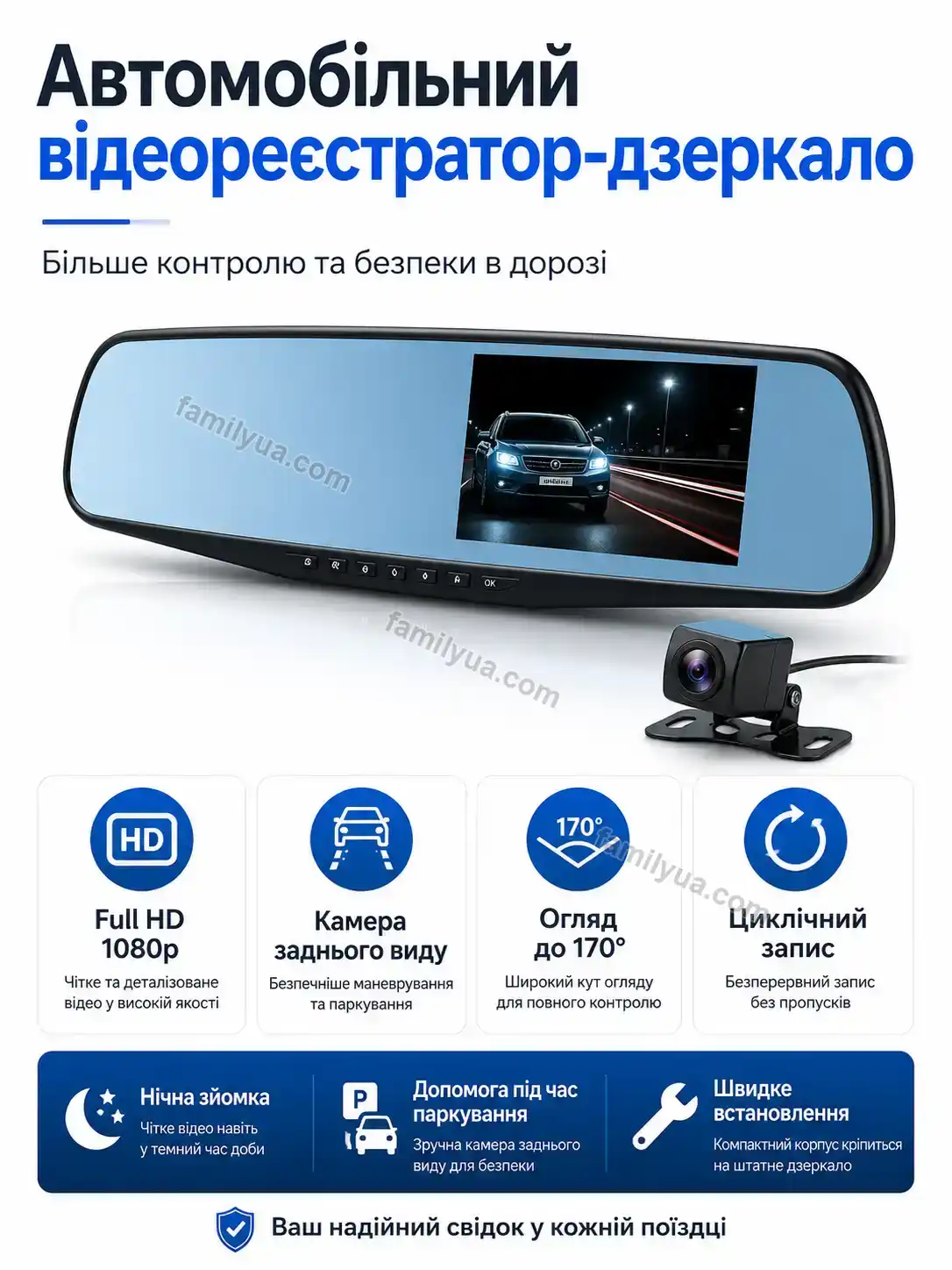 Автомобільний відеореєстратор Svitlo Go Urban