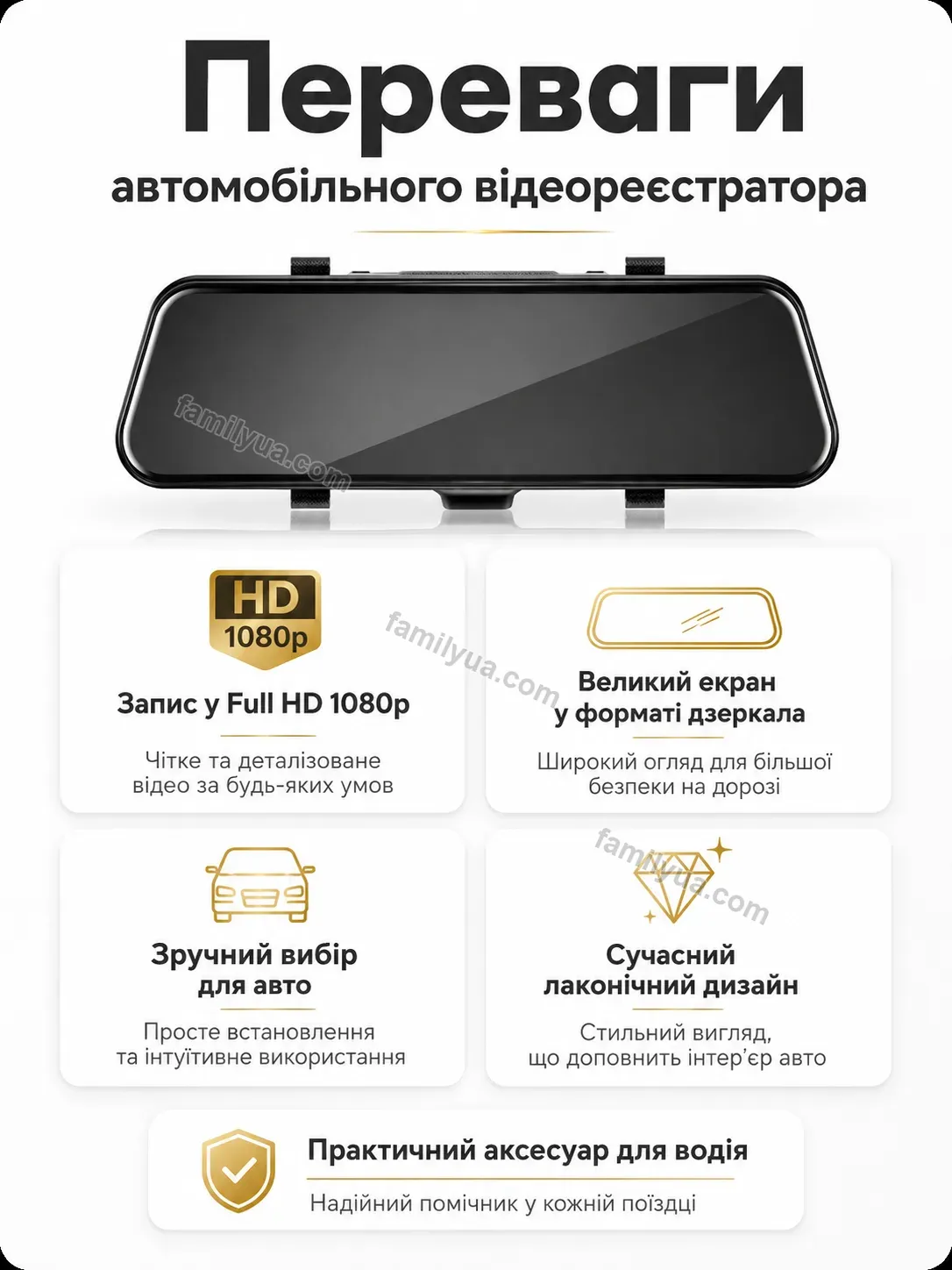 🚗 Автомобільний відеореєстратор Svitlo Glow Calm - фото