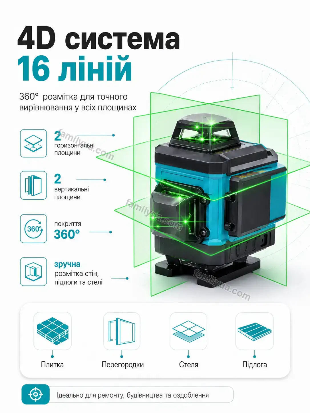 ✨ Лазер нивелир линий град Olli Mini Calm