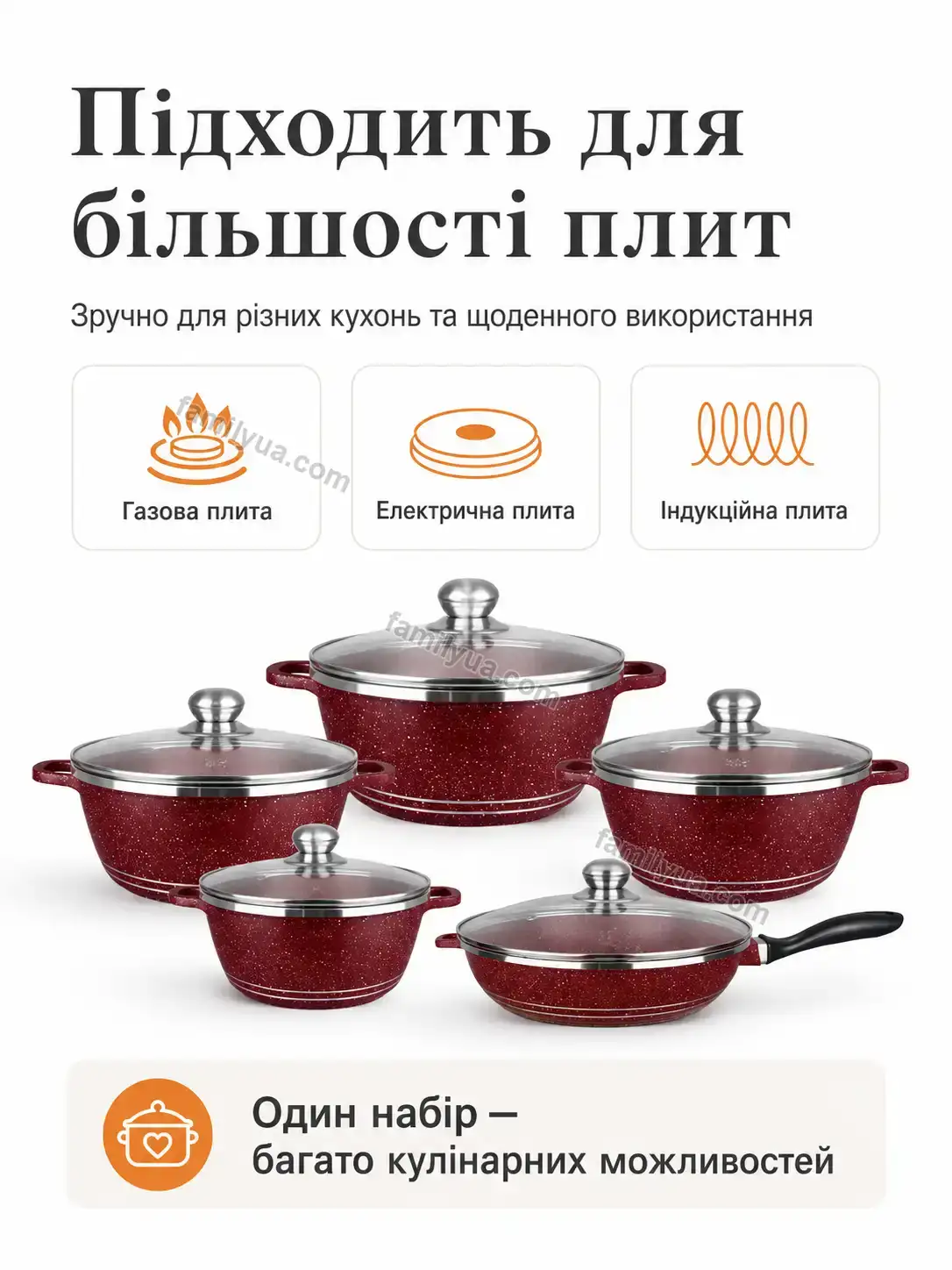 🍲 Набір каструль Zorya Go Calm - деталі