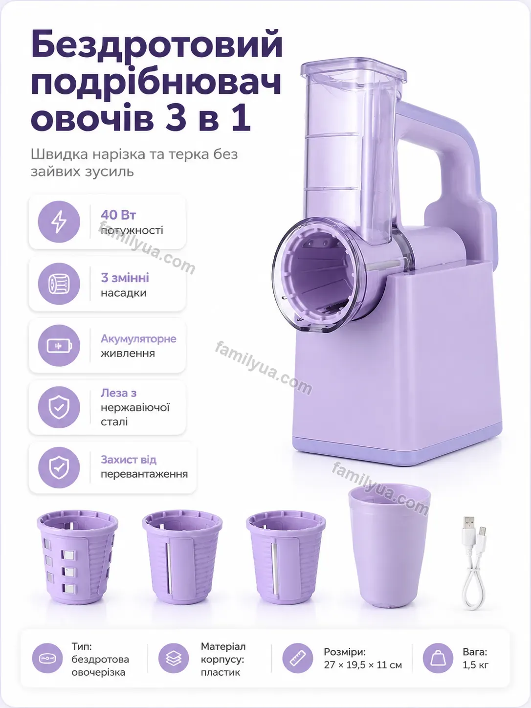 ✨ Подрібнювач овочів Breezy Lite Soft