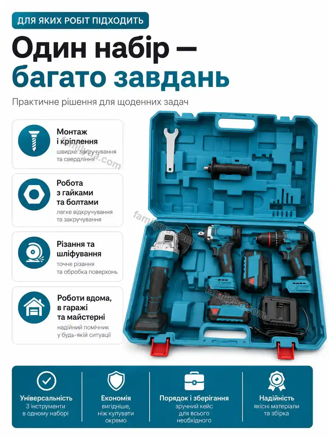 🔧 Набір акумуляторних інструментів Vira Fresh Calm - деталі