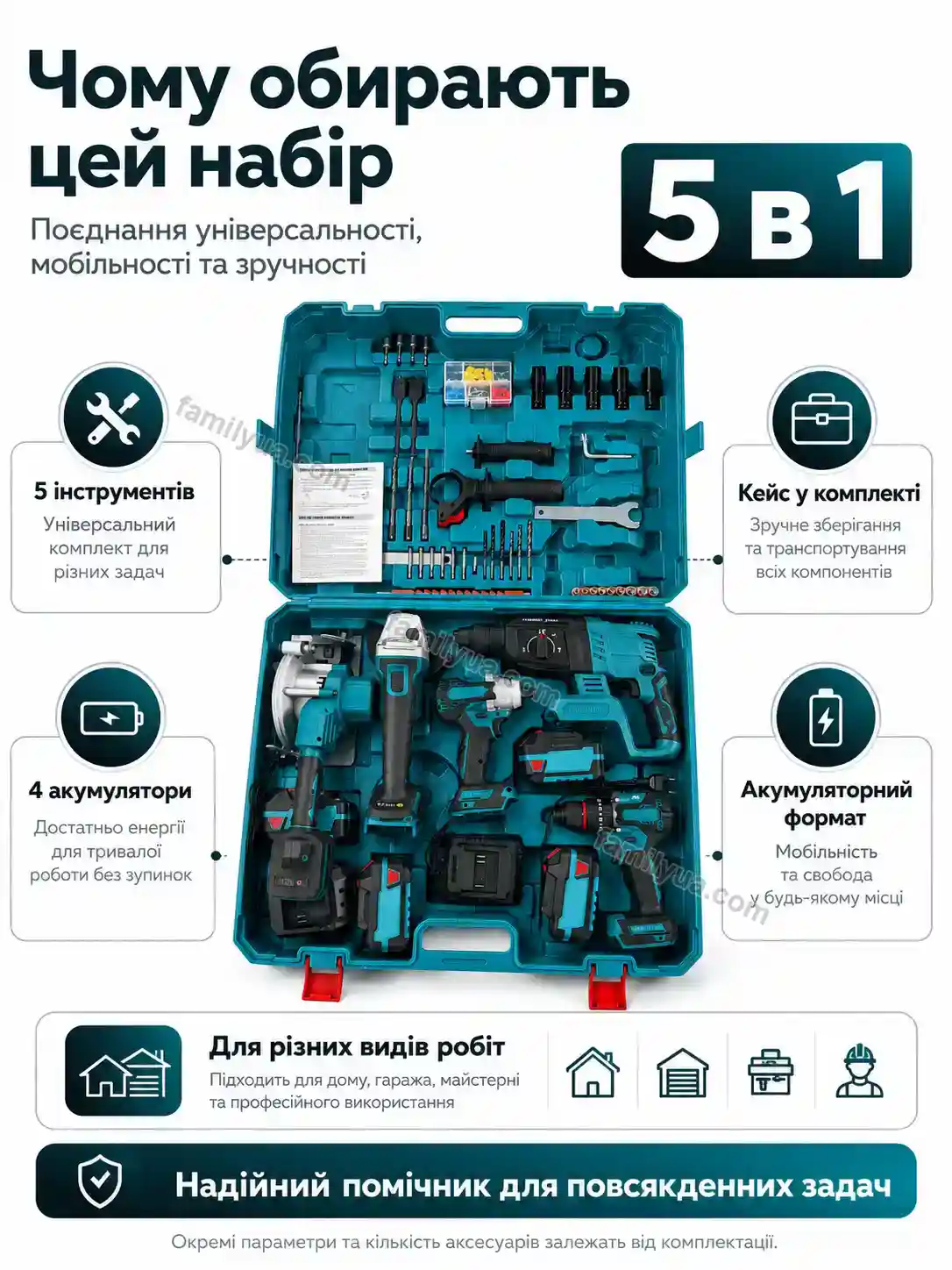 🔧 Набір акумуляторних інструментів Laska Lite Calm - фото