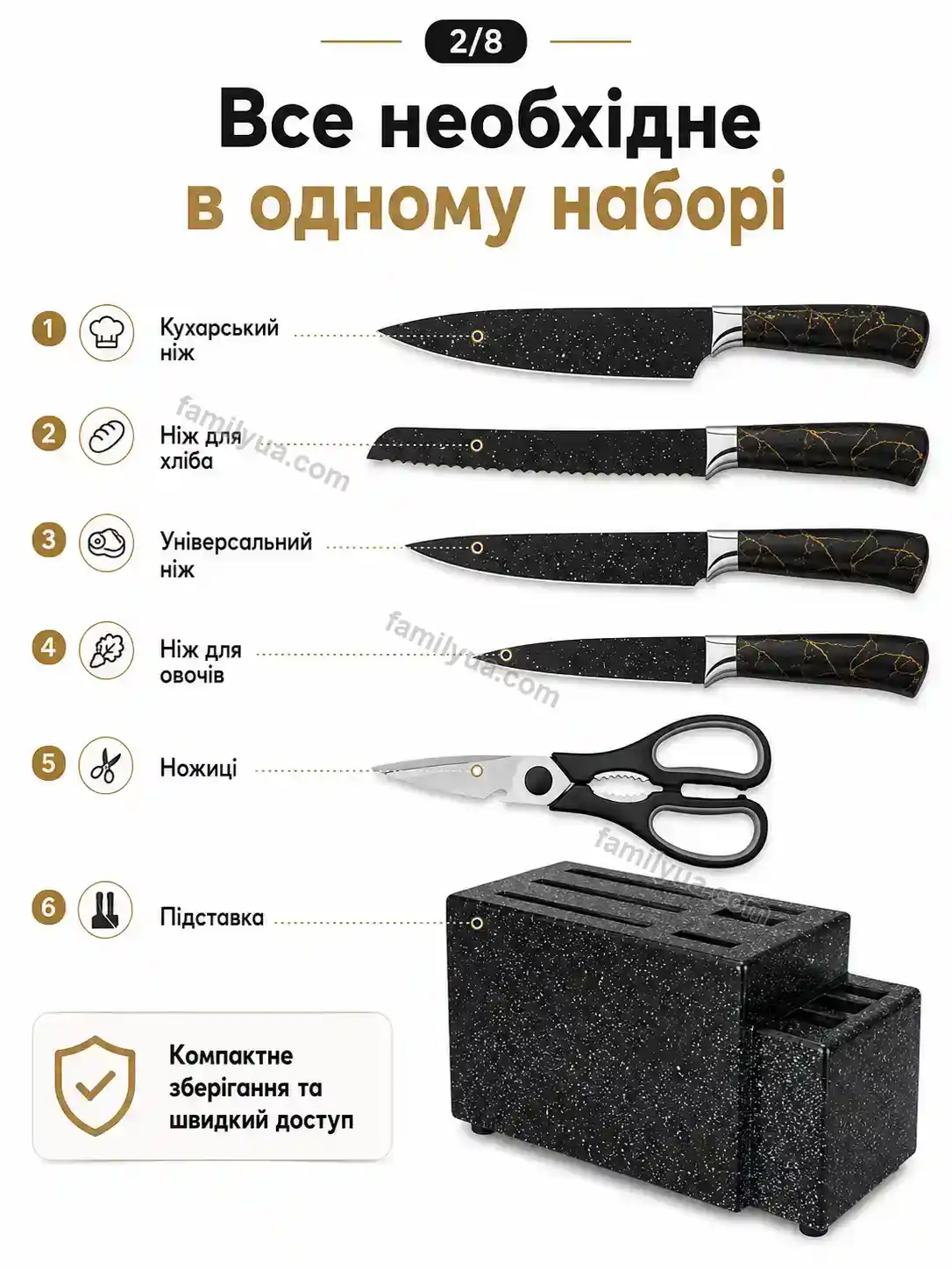 ✨ Набір ножів Mira Mini Bright