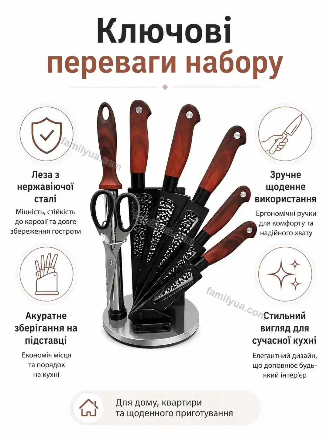 ✨ Набір ножів Dobra Care Bright - деталі