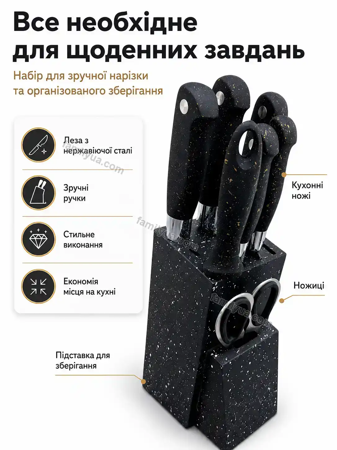 ✨ Набір ножів Nuvia Care Bright
