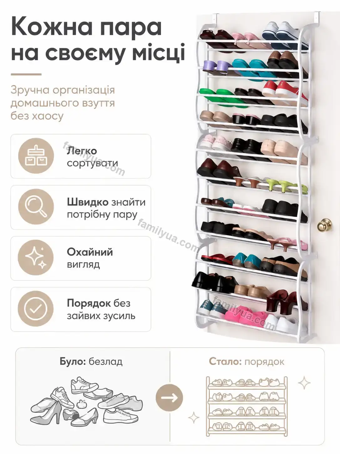 ✨ Полиця для взуття Mriya Glow Soft - деталі