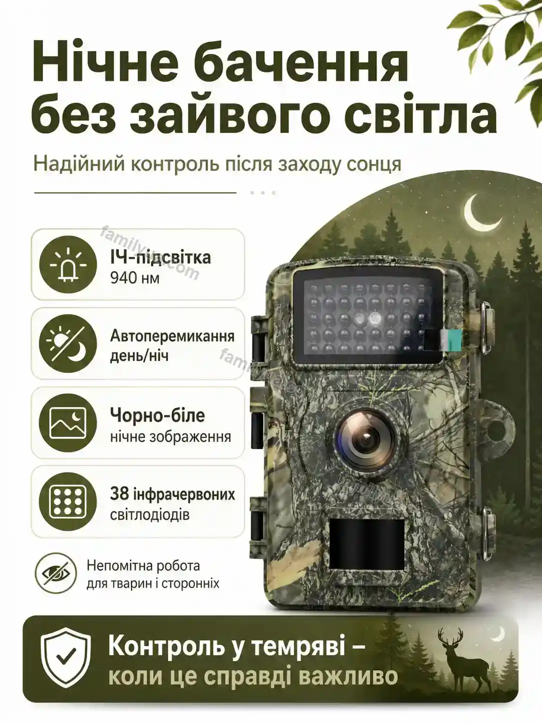 ✨ Фотоловушка для охоты охраны Svitlo Go Soft - деталі