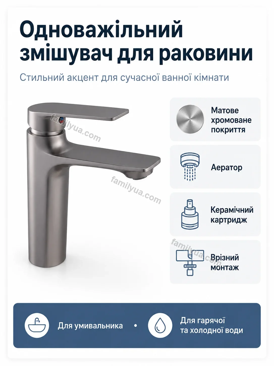 ✨ Смель для раковины однорычажный Joyvia Easy Soft