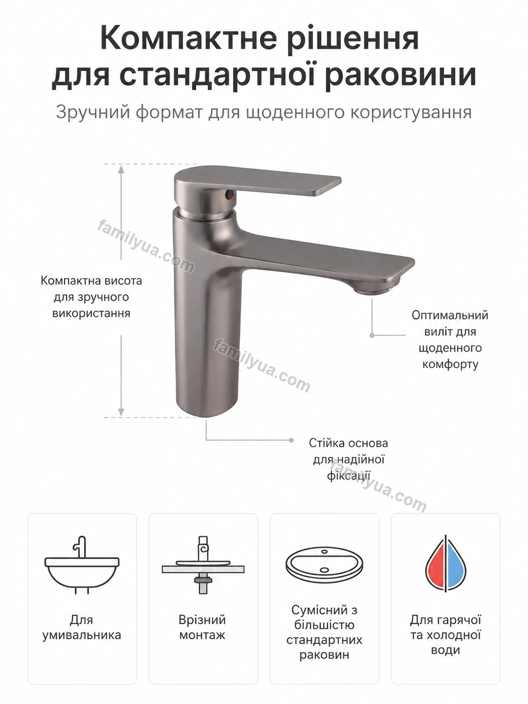 ✨ Смель для раковины однорычажный Dobra Easy Soft - фото
