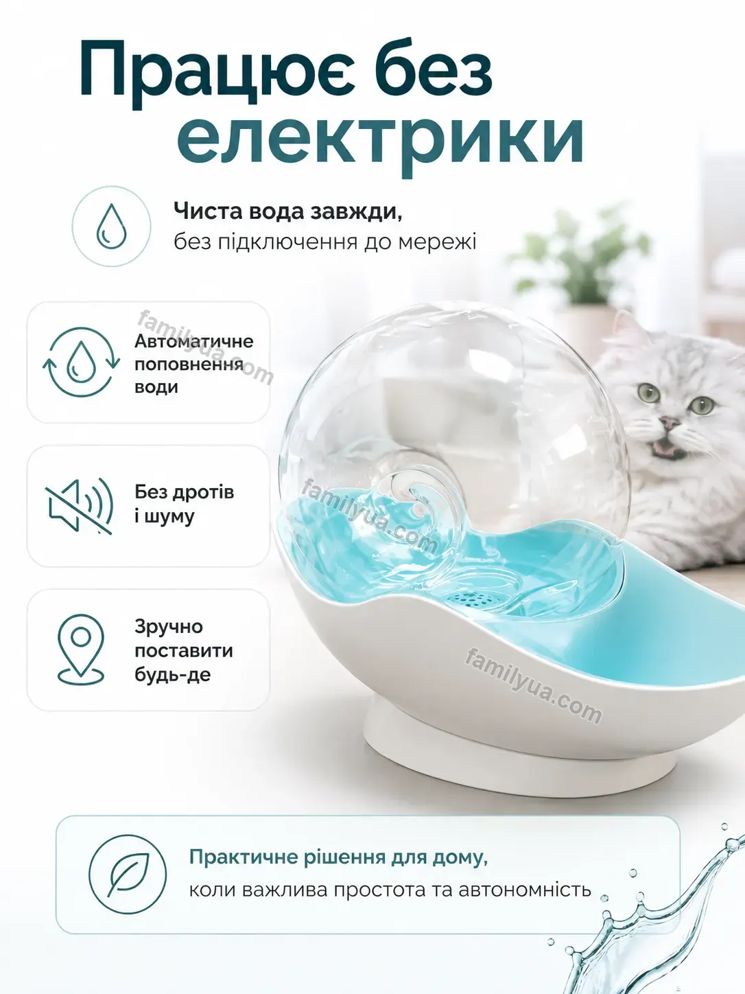 ✨ Поїлка для собак Zorya Mini Urban - деталі