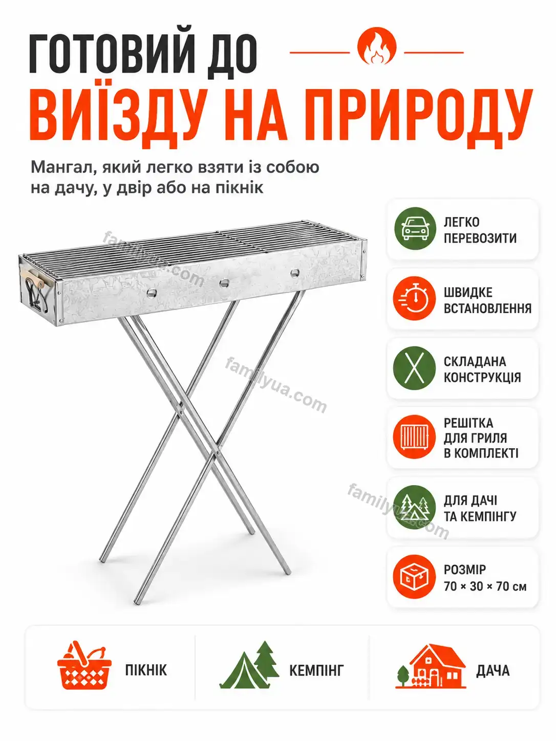 ✨ Мангал Zorya Easy Bright - деталі