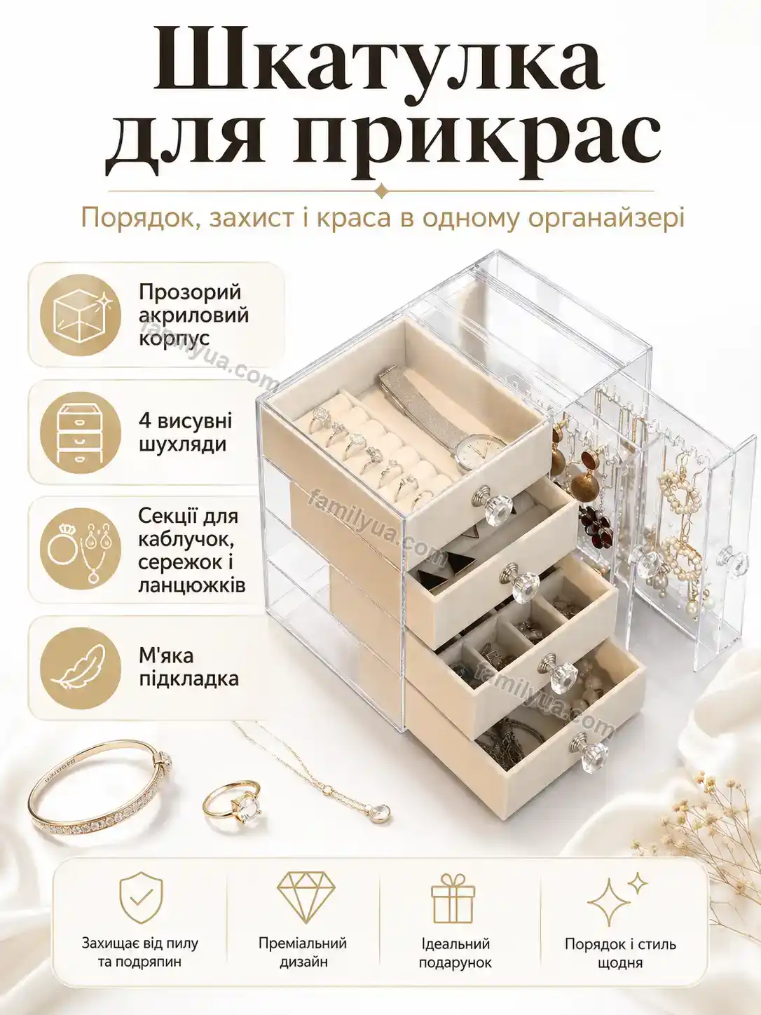 ✨ Шкатулка для зберігання ювелірних Mira Mini Urban