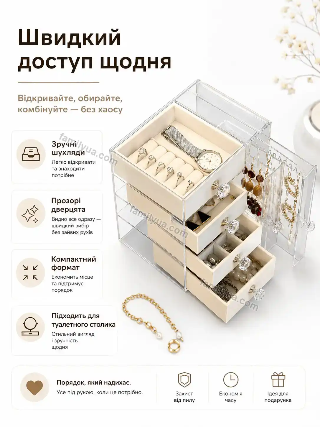 ✨ Шкатулка для зберігання ювелірних Sonia Mini Urban - фото