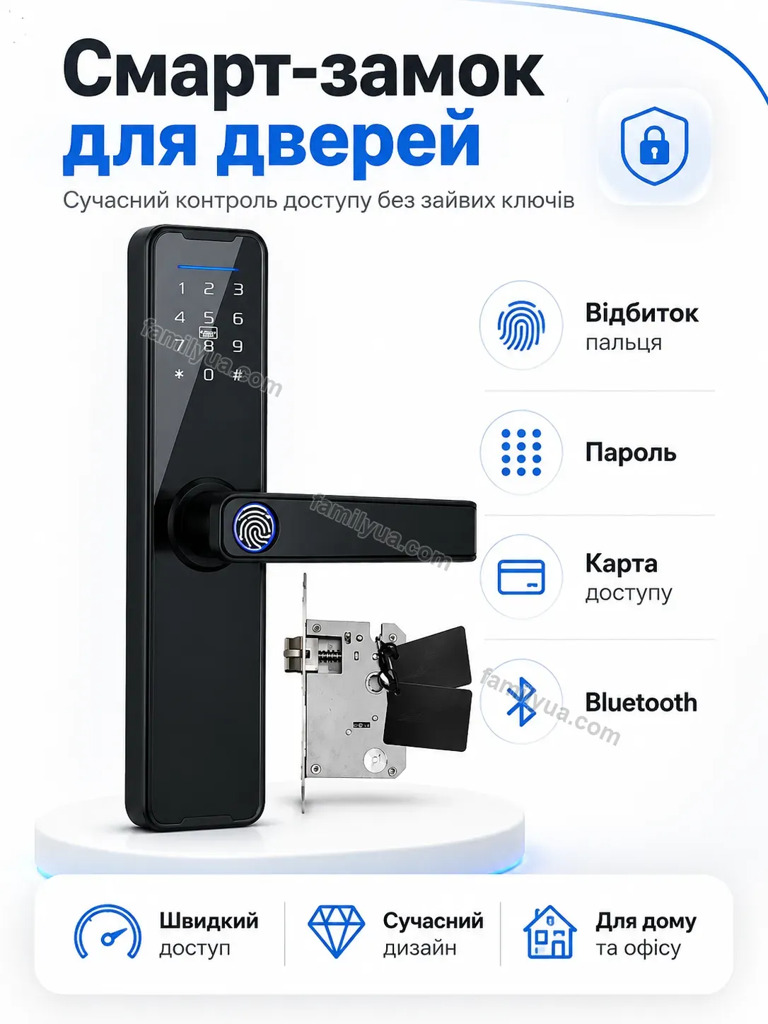 Дверной замок сенсором паролем Breezy Glow Calm ✨ Дверной замок сенсором паролем Breezy Glow Calm