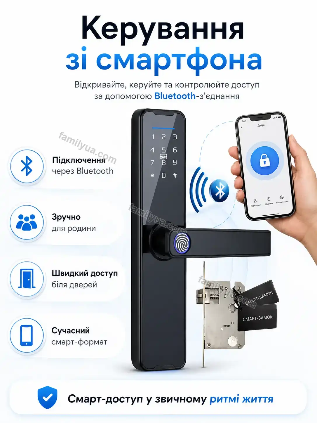✨ Дверной замок сенсором паролем Tysa Glow Calm - використання