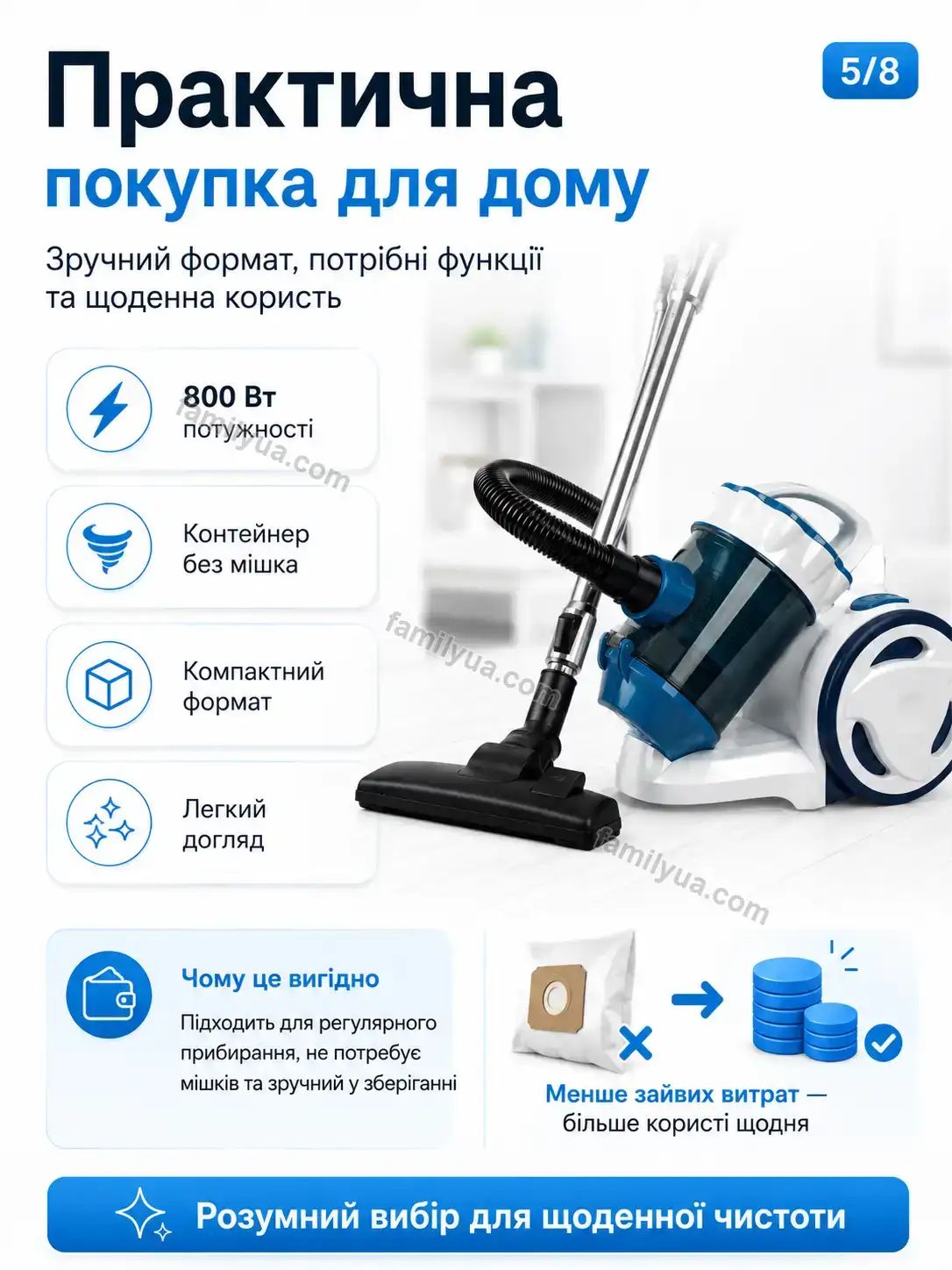 🧹 Пилосос Tysa Plus Calm - використання