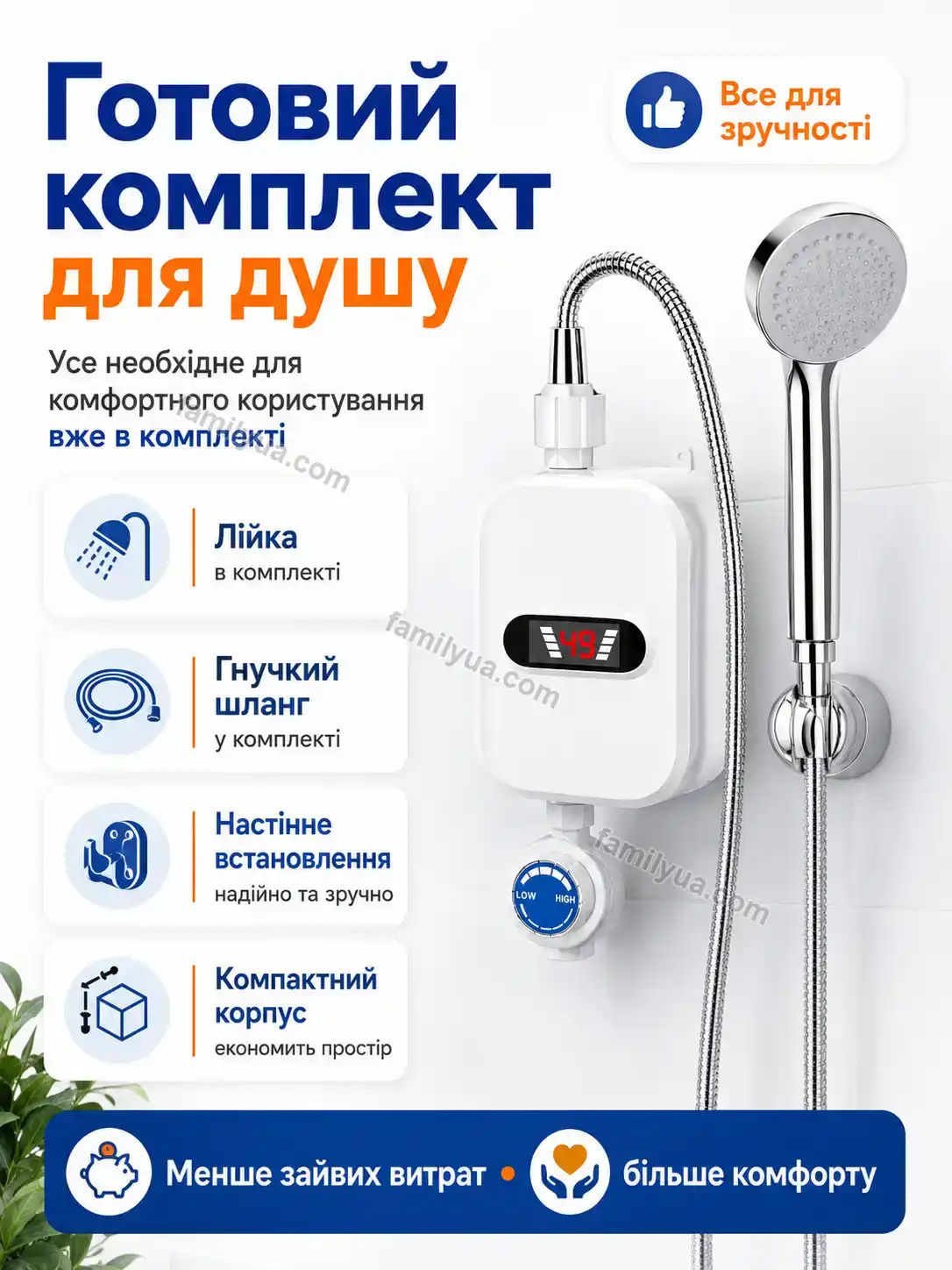 ✨ Водонагрівач Tysa Easy Bright - використання