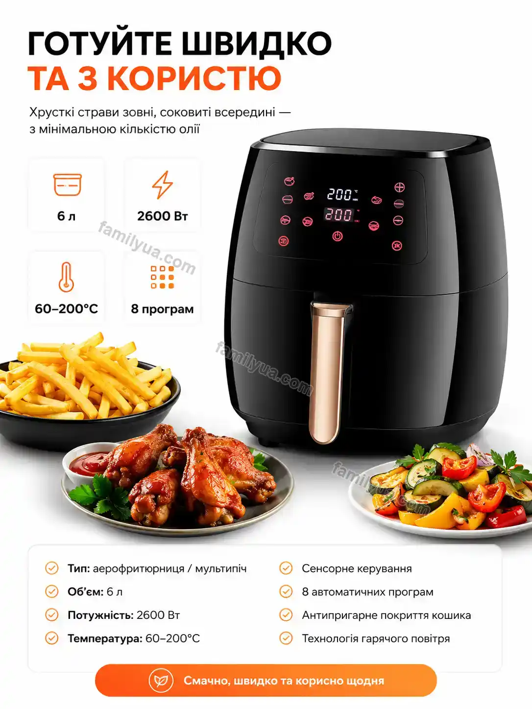 ✨ Аерофритюрниця Joyvia Care Calm