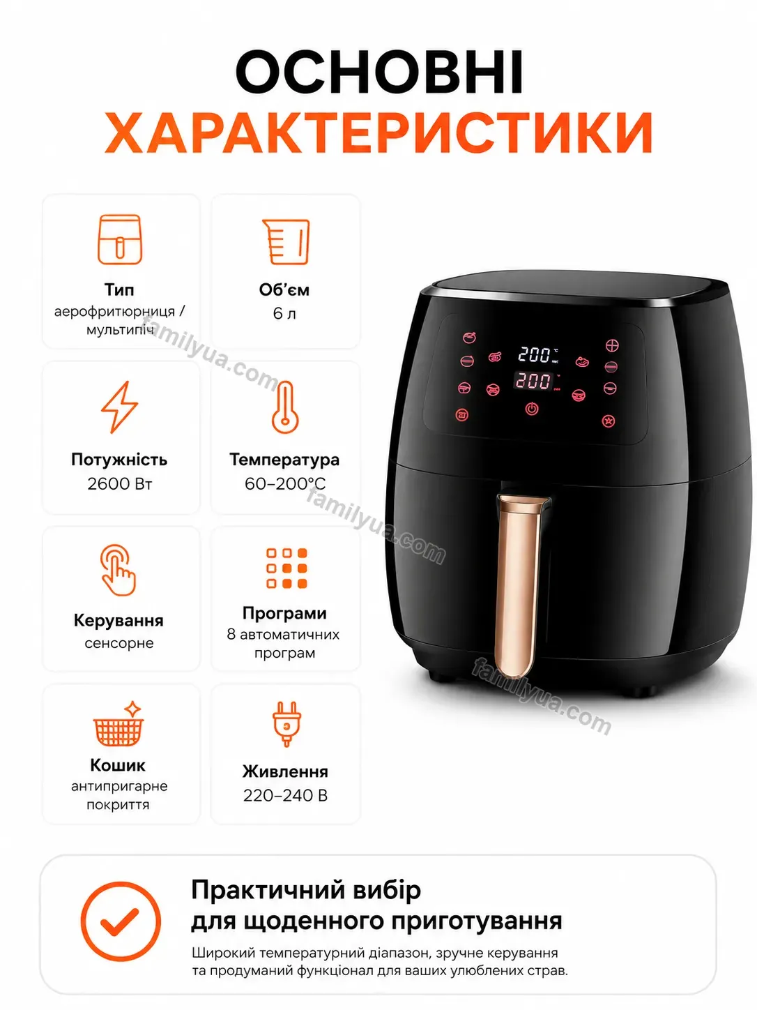 ✨ Аерофритюрниця Dobra Care Calm - деталі