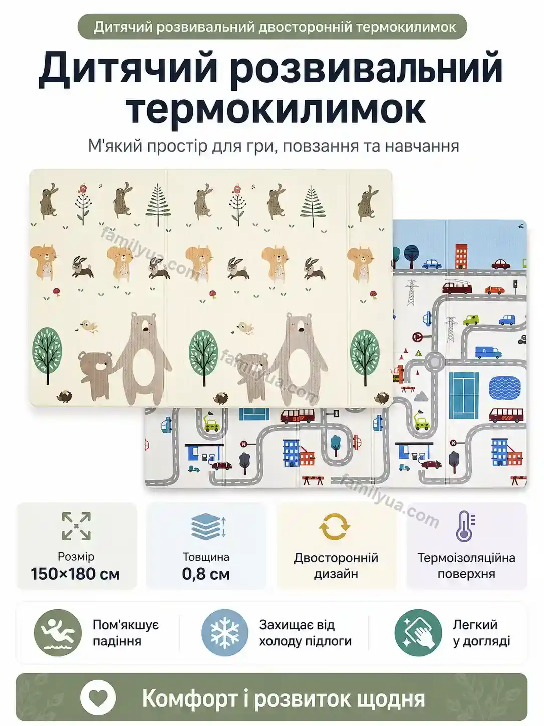 ✨ Дитячий розвивальний килимок Olli Glow Soft