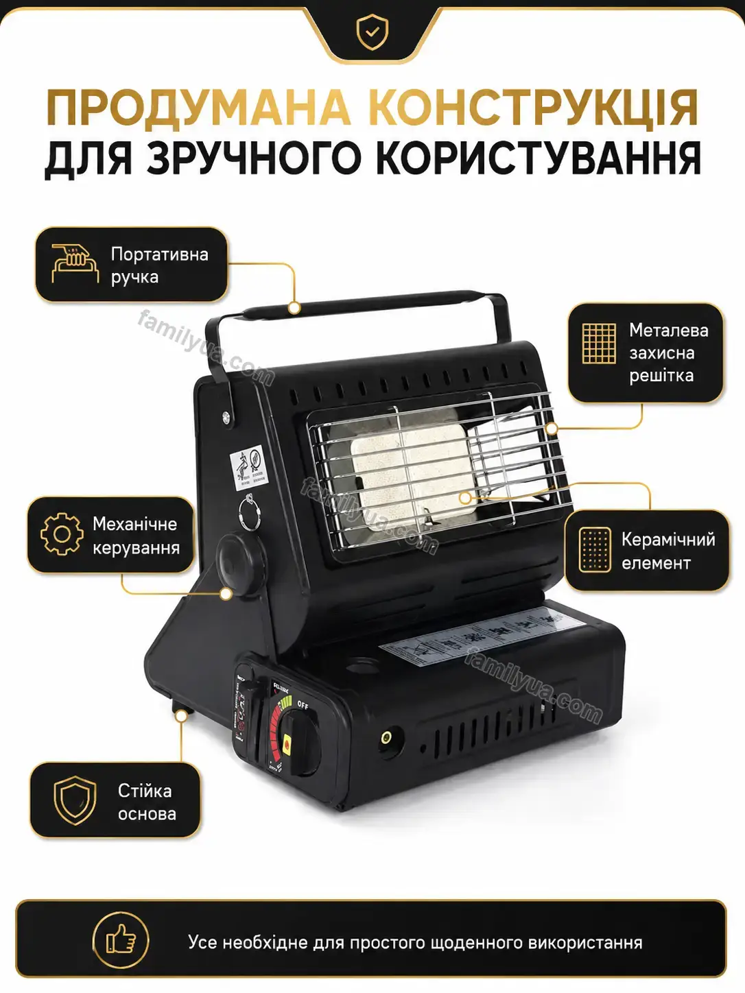 🔥 Портативний міні-обігрівач для обігріву та приготування їжі Ruta Care Calm - фото