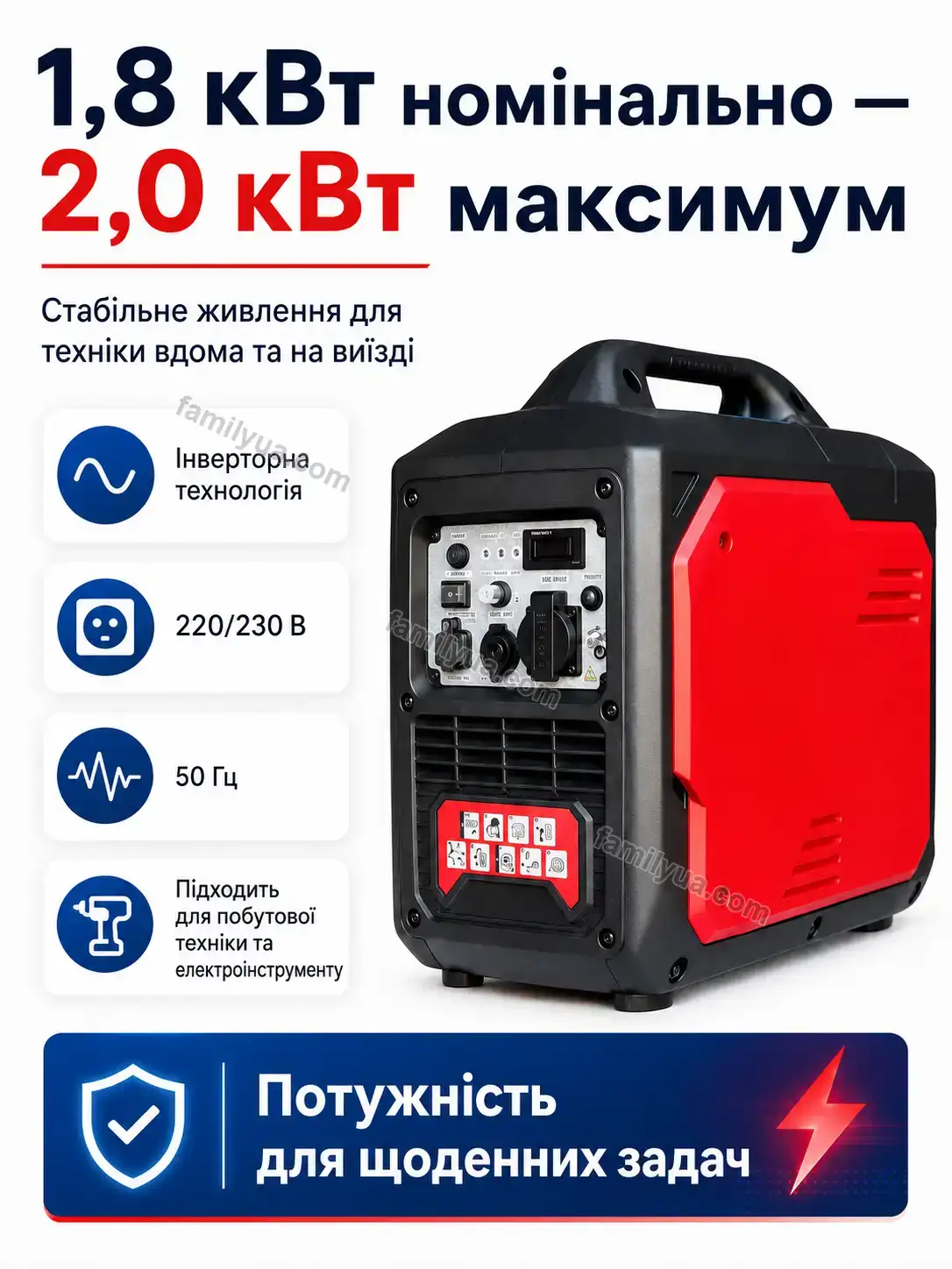 ✨ ⚡ інверторний генератор 2000 вт Mira Lite Calm