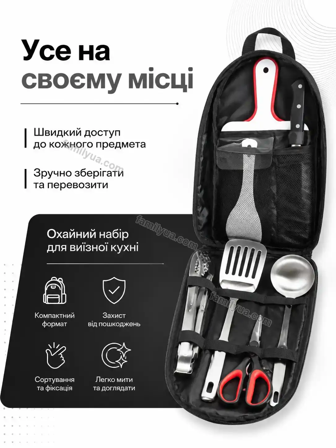 ✨ ️ набір посуду для кемпінгу з 7 предметів Dobra Wave Bright - фото