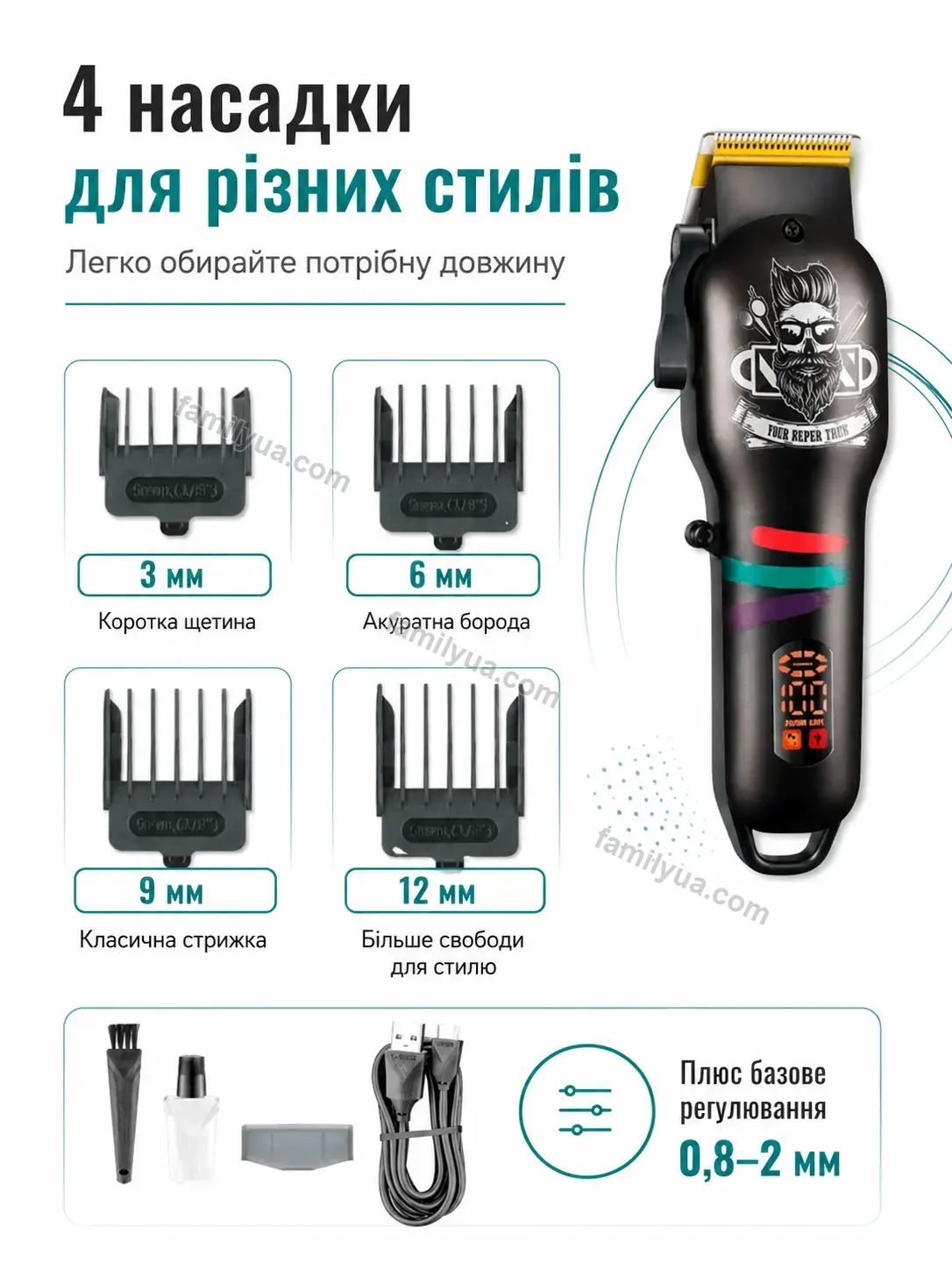 🔋 ✂️ акумуляторна тример з дисплеєм Lagom Glow Calm - використання
