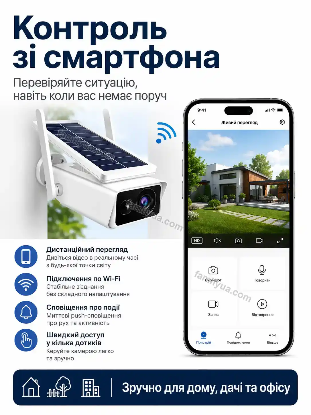 📷 ☀️ вулична бездротова камера на сонячній батареї Svitlo Mini Calm - використання