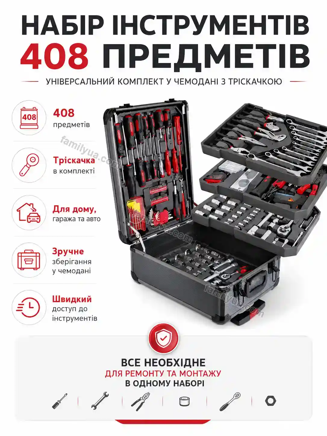 Великий набір інструментів у валізі CraftBox Sonia Glow Calm