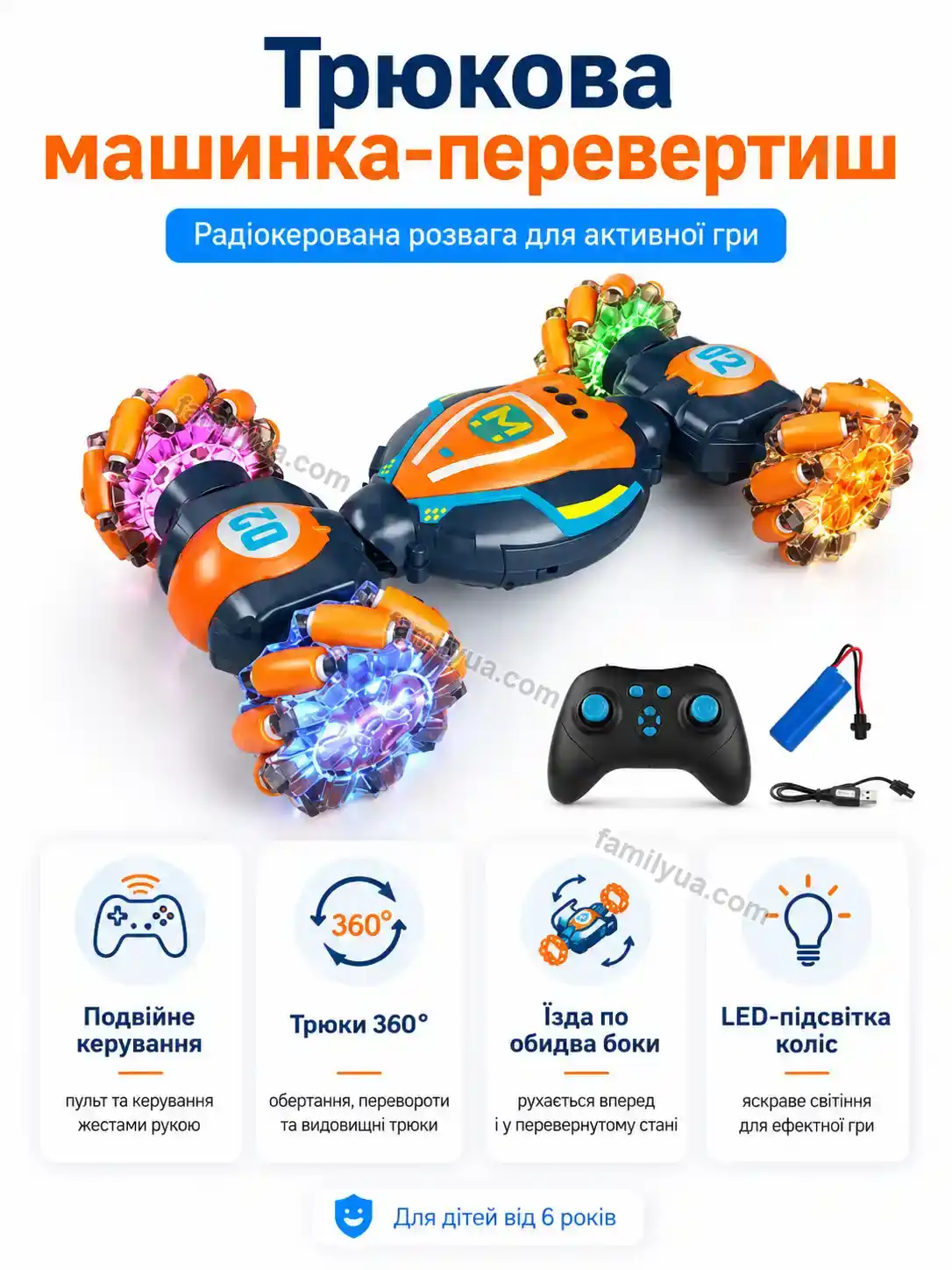 Машинка на радіокеруванні SpeedFox Svitlo Mini Bright