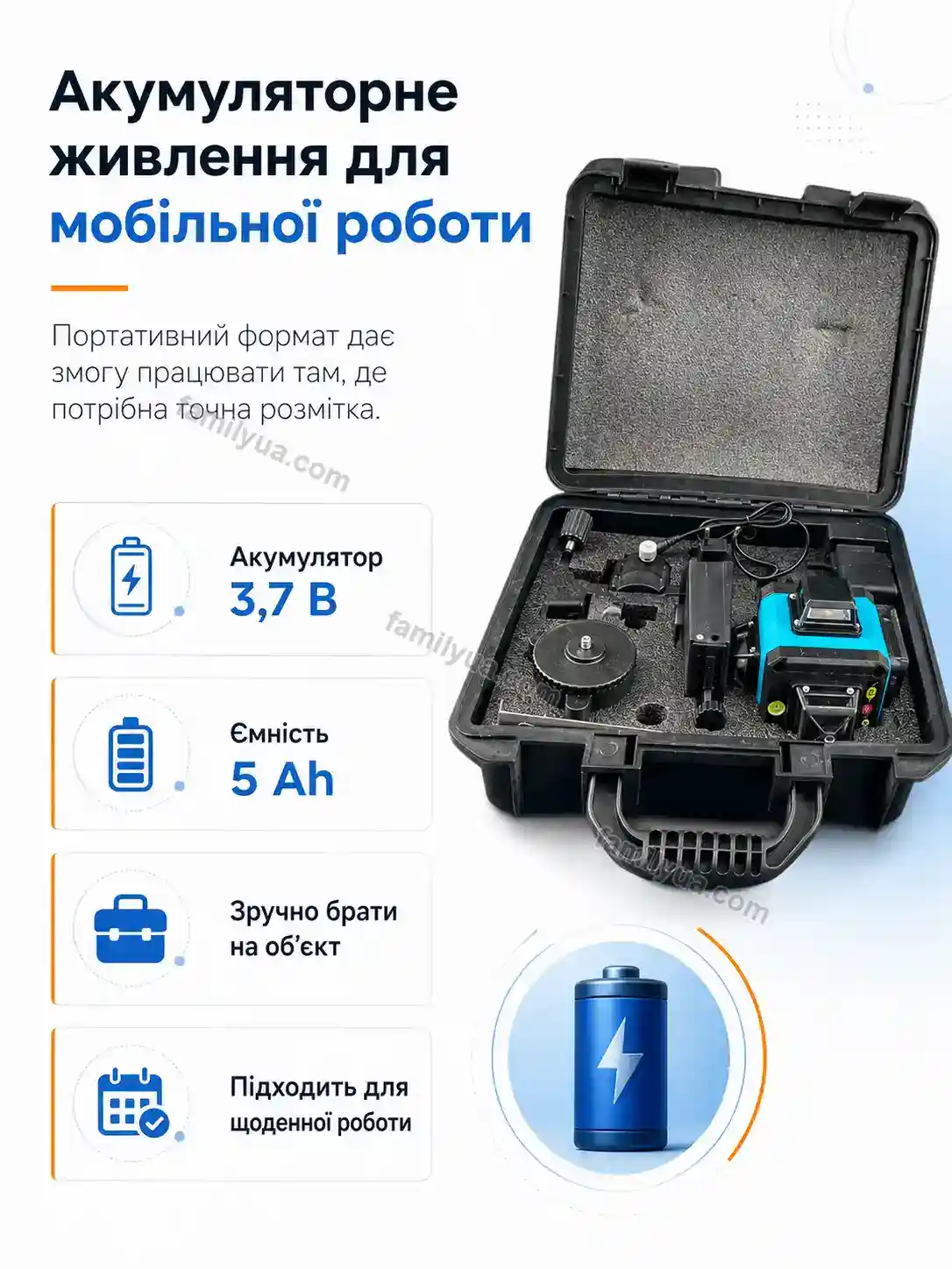 🔋 Акумуляторний лазерний нівелір синій , 3 Lagom Easy Calm - використання