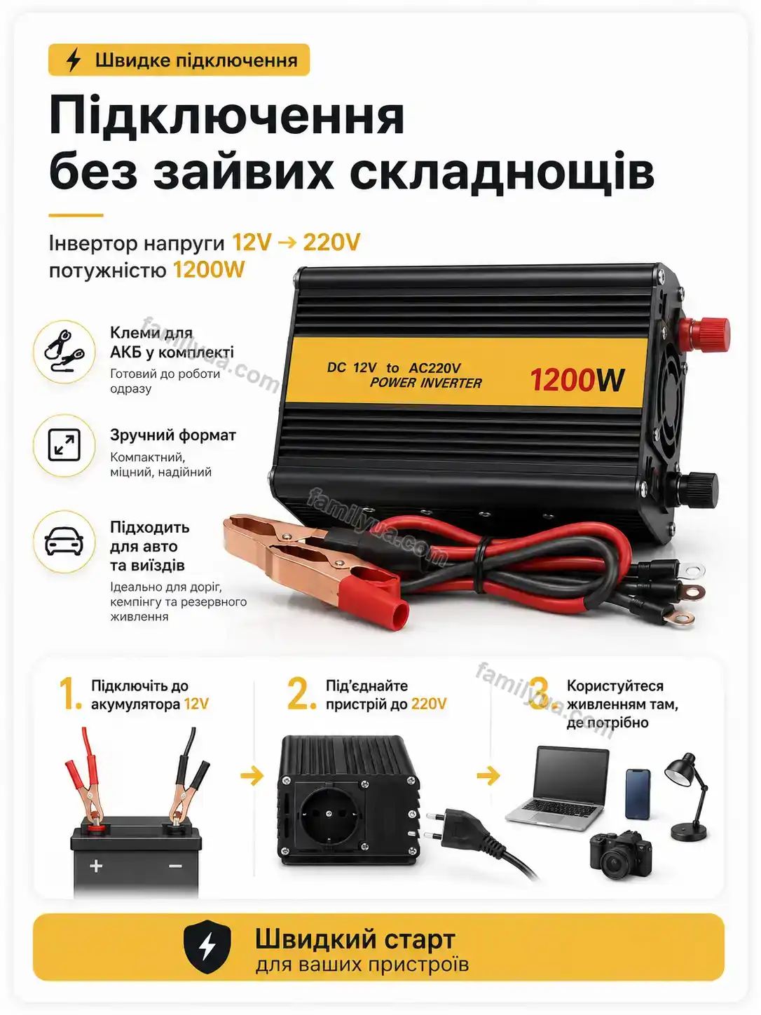 ✨ ⚡ інвертор → Tysa Go Bright - використання