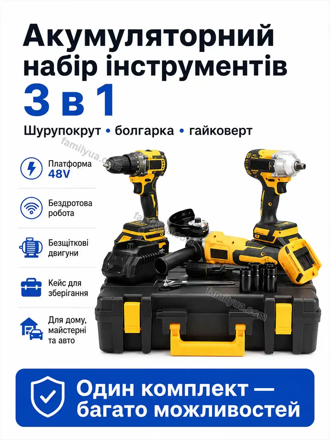 Акумуляторний набір інструментів 3 в 1 ForgeTrio Lagom Fresh Calm