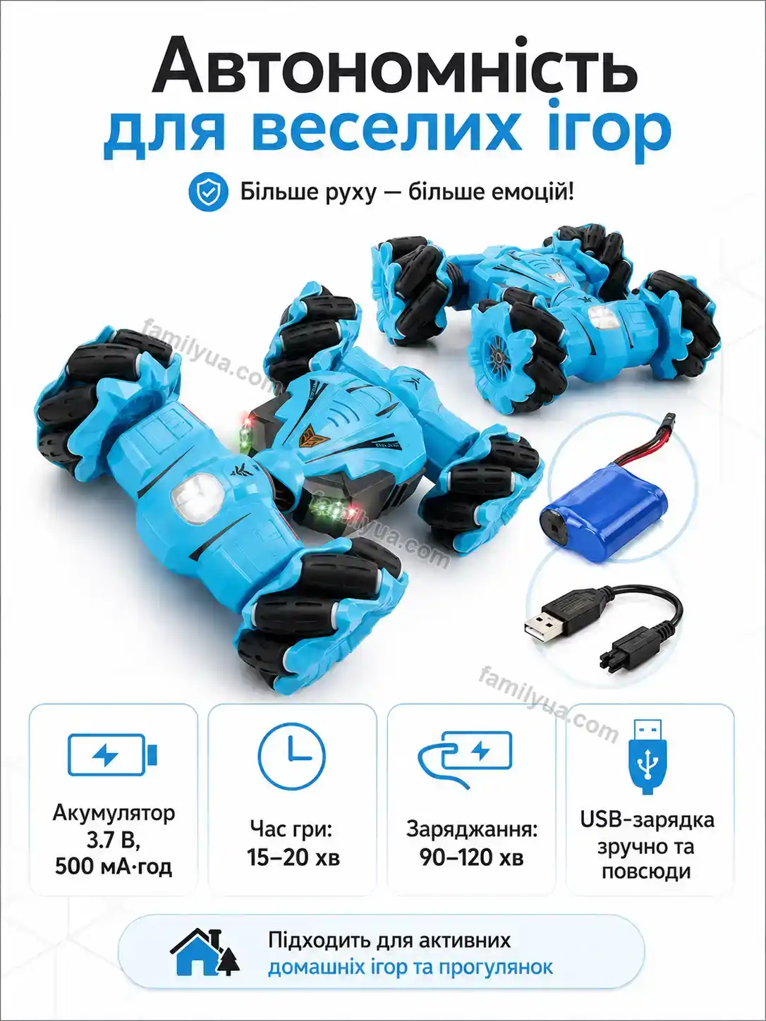 💵 Машинка-перевертень на радіокеруванні Ruta Go Bright - фото