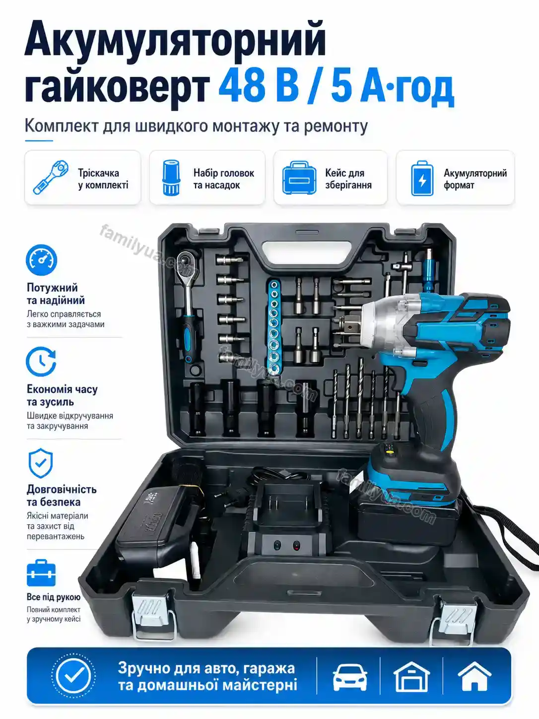 Акумуляторний ударний гайковерт BoltCore Tysa Plus Calm