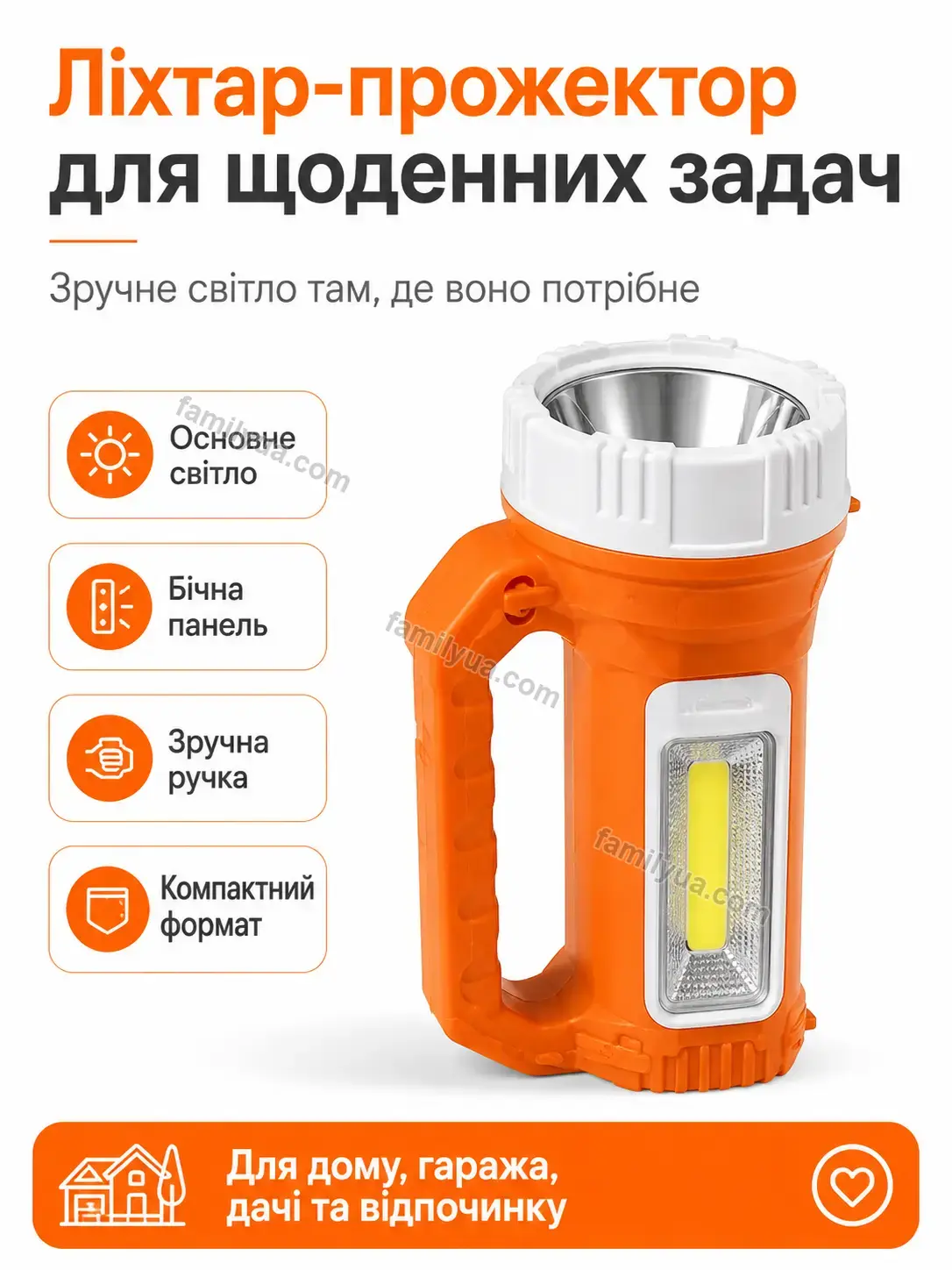 ✨ Ліхтар-прожектор для дому, гаража та відпочинку Breezy Mini Bright