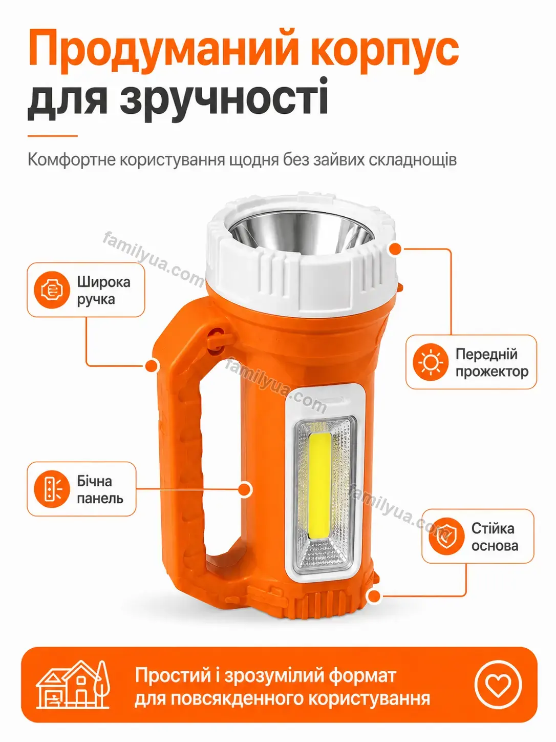 ✨ Ліхтар-прожектор для дому, гаража та відпочинку Tysa Mini Bright - фото
