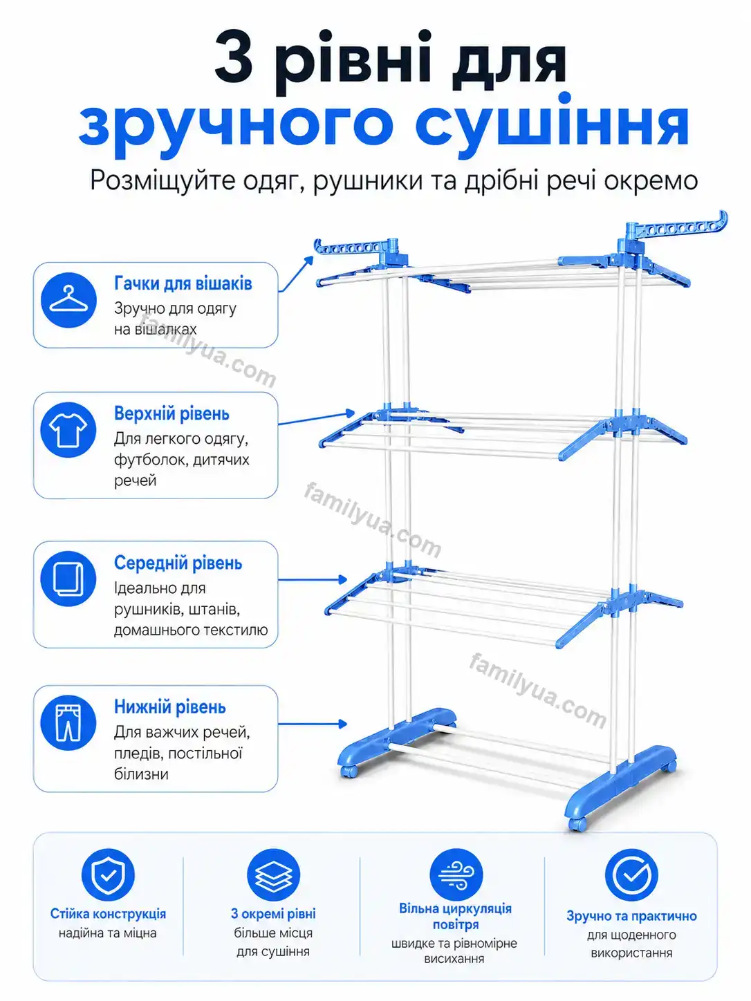 ✨ Сушарка для білизни Nuvia Plus Bright