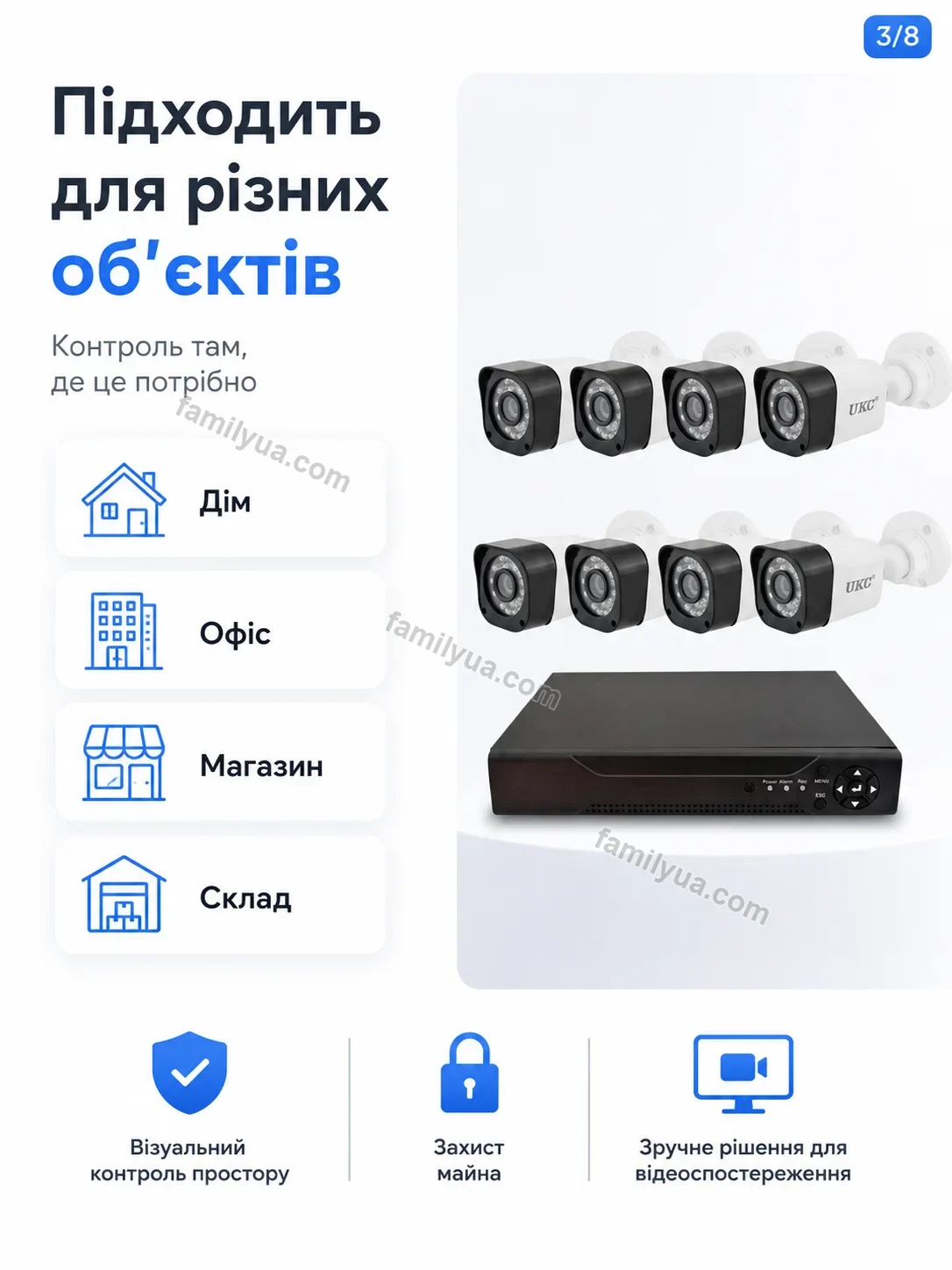 ✨ Комплект відеоспостереження Laska Go Calm - деталі