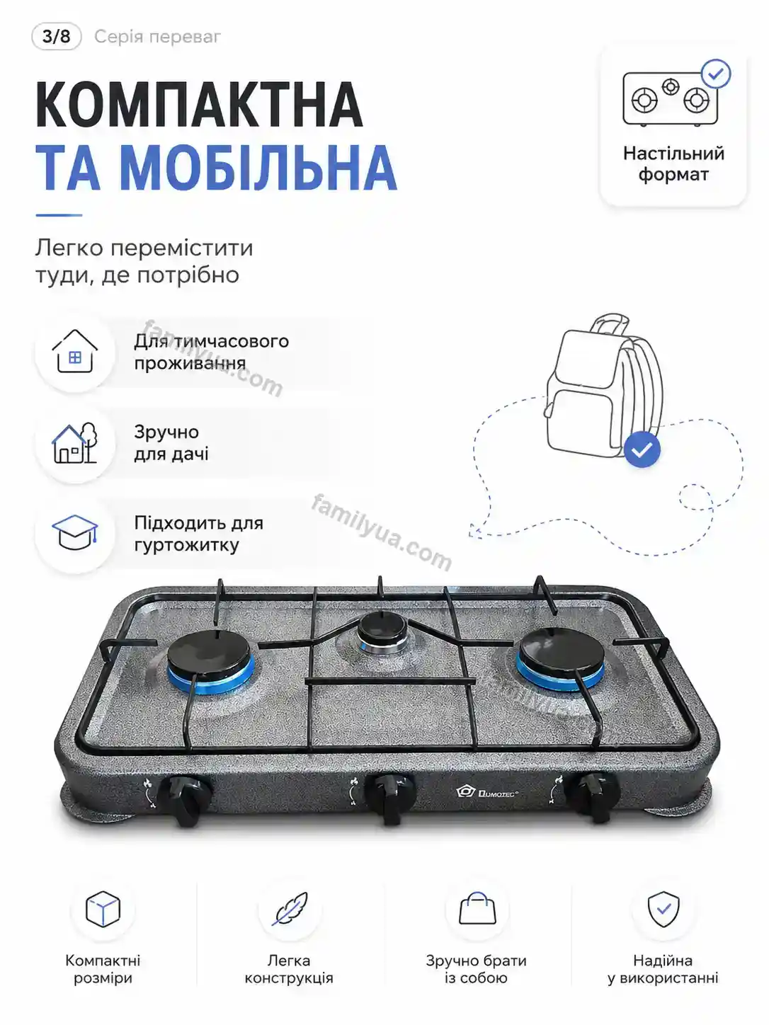 ✨ Плита газова кф. Ruta Easy Urban - деталі