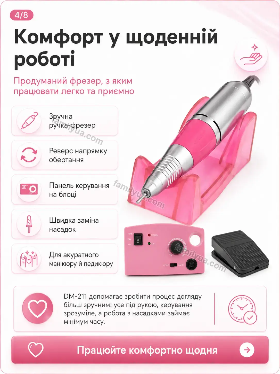 ✨ Фрезер для манікюру Tysa Wave Urban - використання