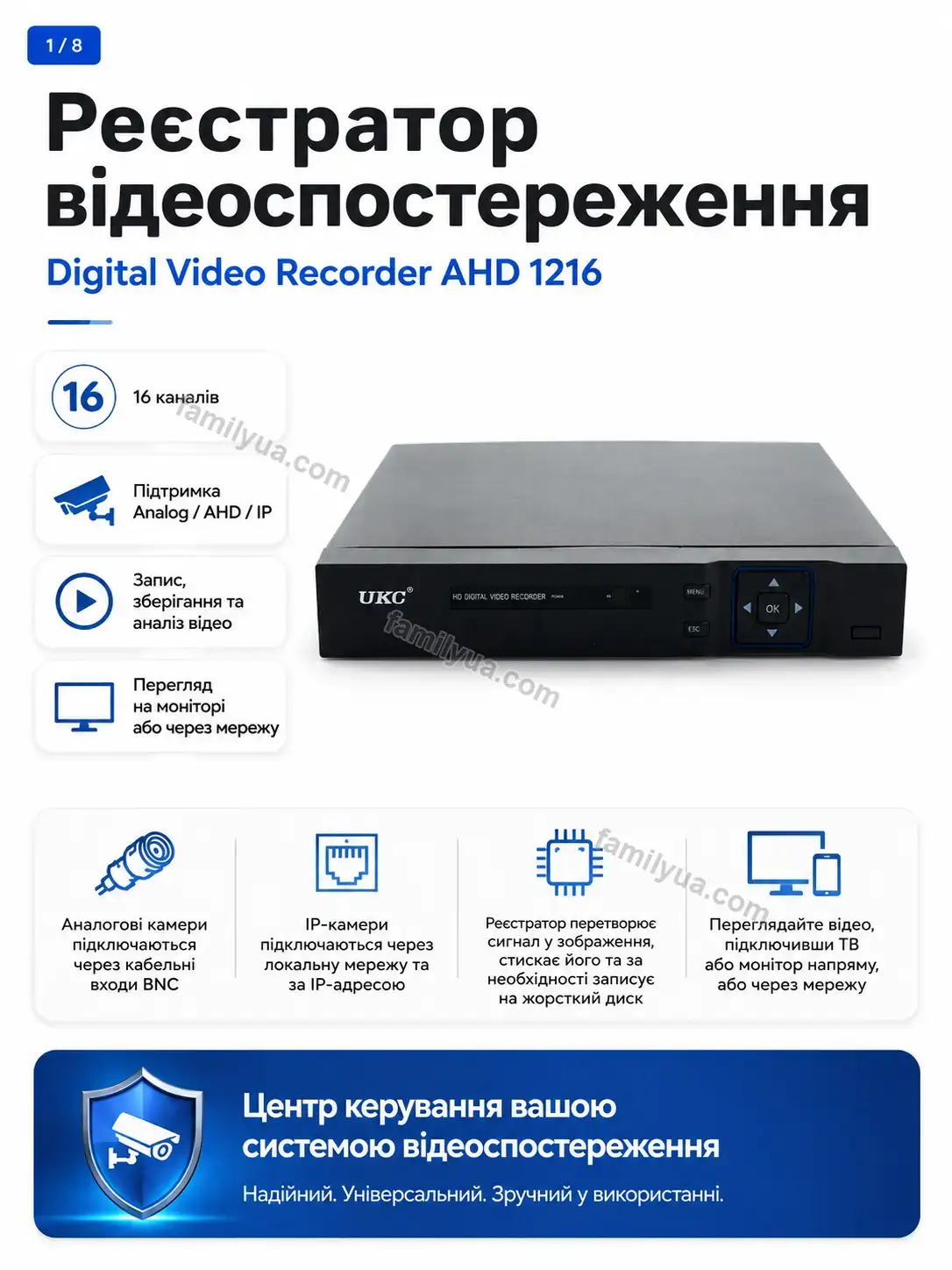 Реєстратор відеоспостереження Laska Lite Bright