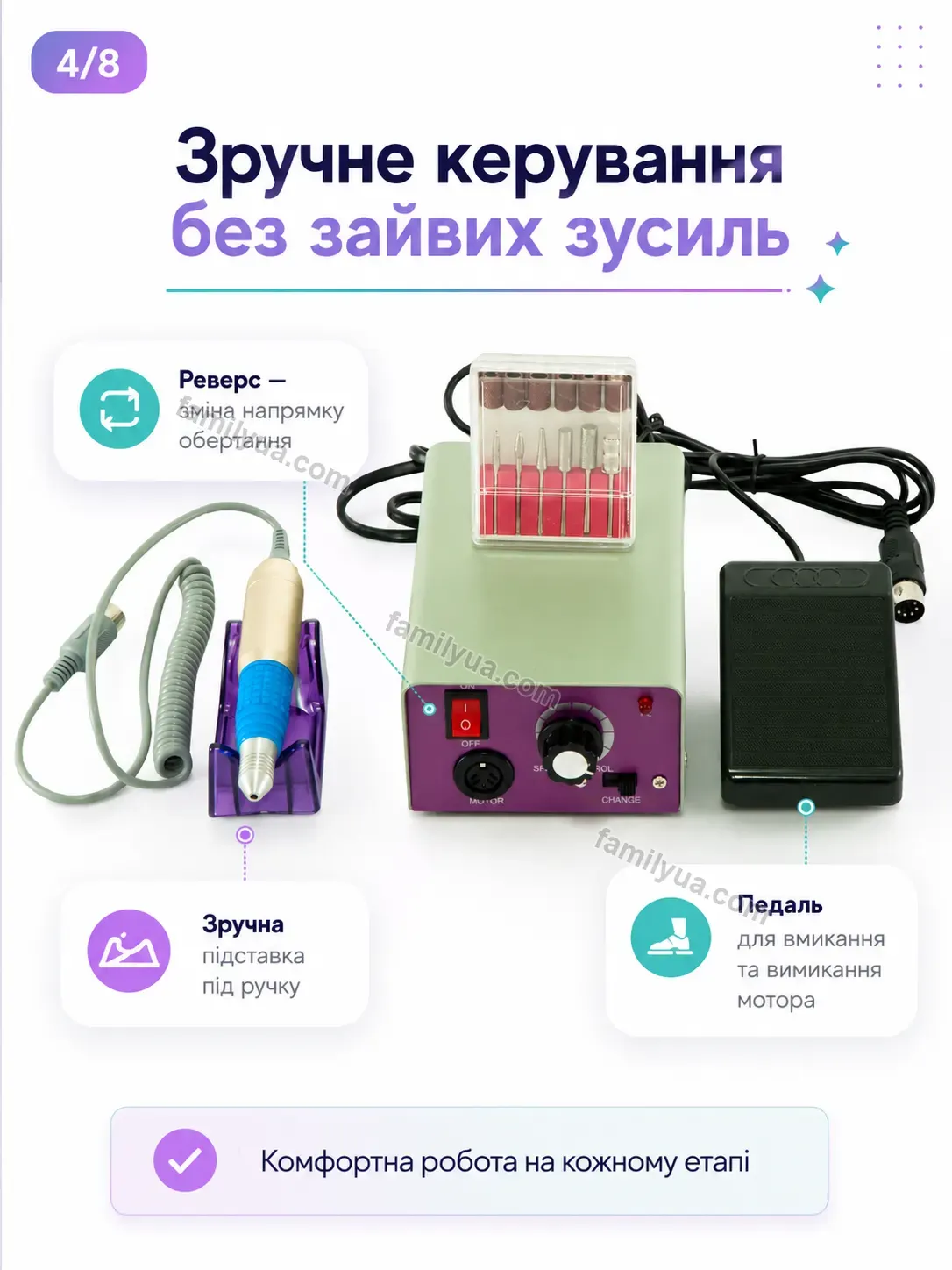 ✨ Фрезер для манікюру Lagom Care Kind - використання