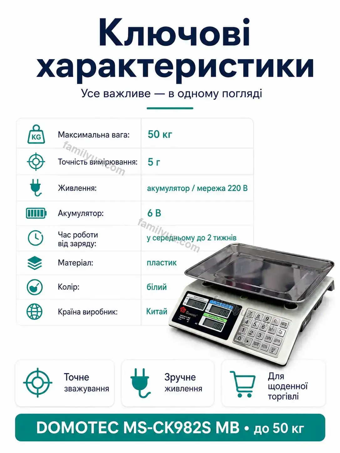 ⚖️ Ваги торговельні кг Mriya Home Soft