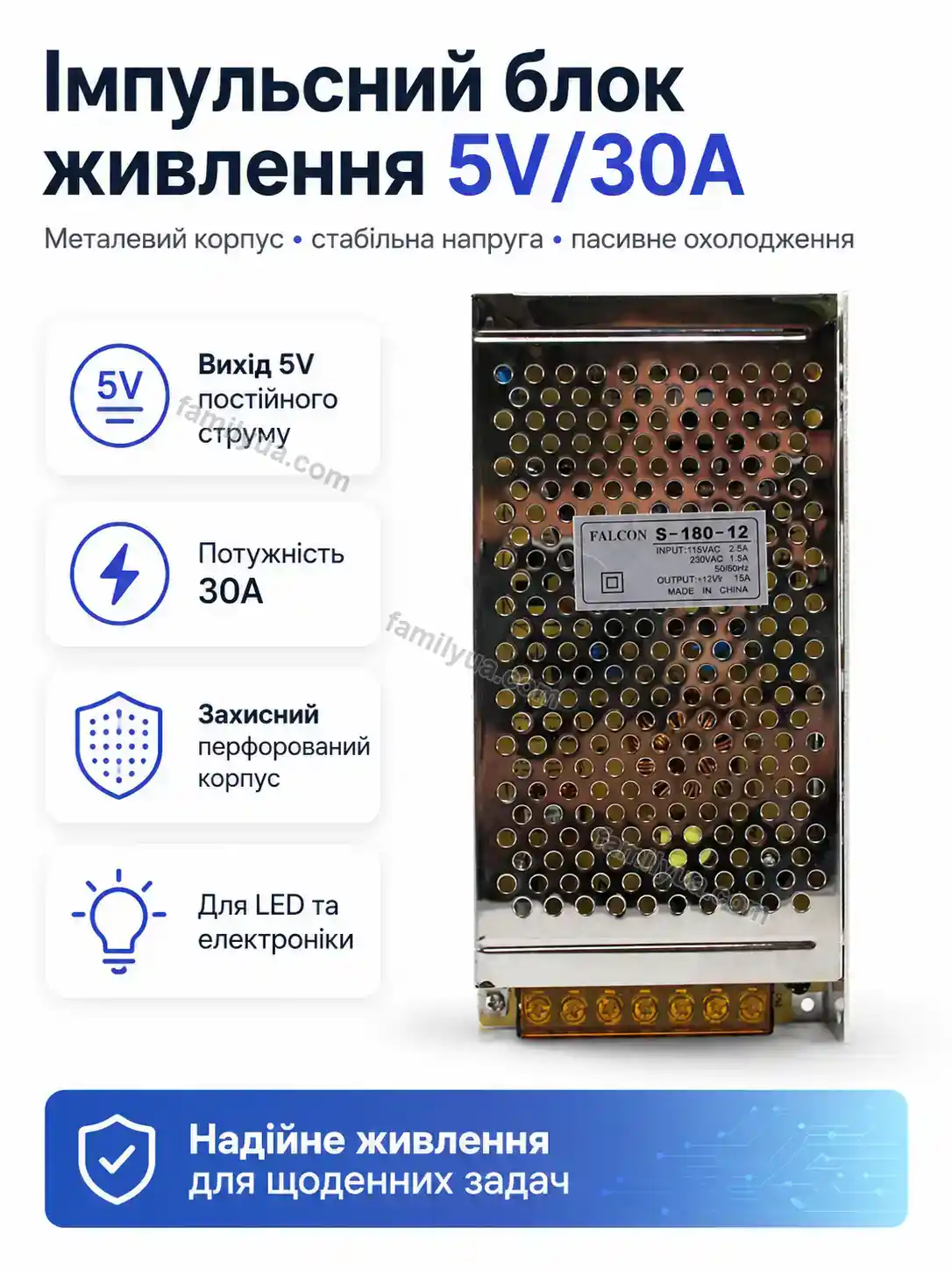 ✨ Імпульсний блок живлення метал Nuvia Care Urban