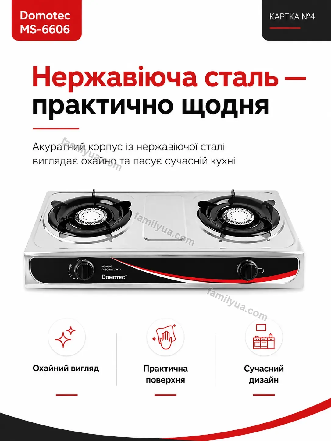 ✨ Плита газова кф нерж Laska Glow Soft - використання