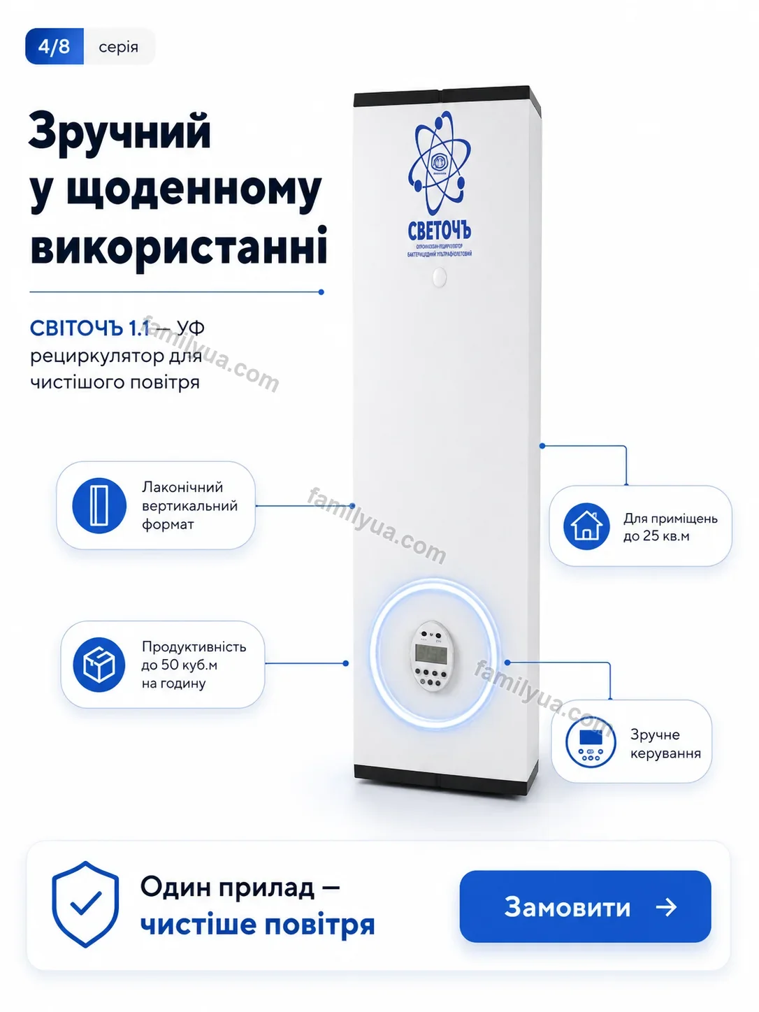 🌬️ Опромінювач рециркулятор бактерицидний уф Svitlo Fresh Calm - використання